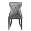 Chaise d'appoint en velours et hêtre Reine-22569073