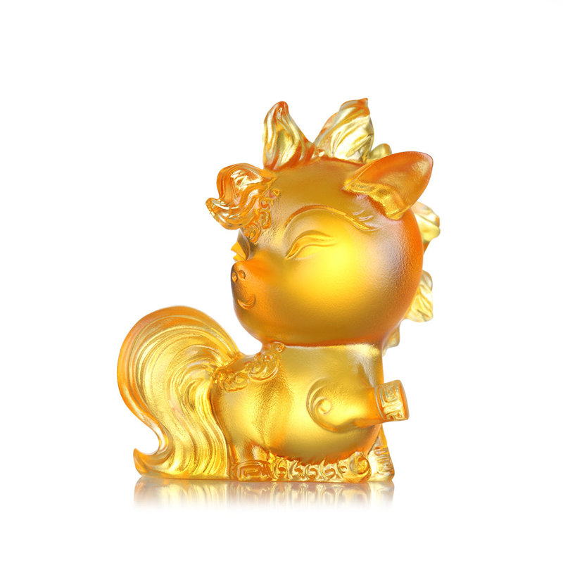 LIULI Crystal Art Crystal Chinese Zodiac Figurines Set "Twelve Jubilant Guardians"