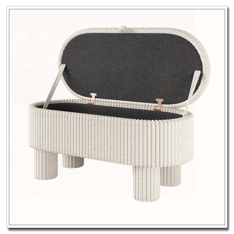 Banc rembourré Modern, Beige