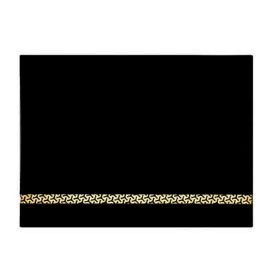 Black Frosted Glass Striped Placemat