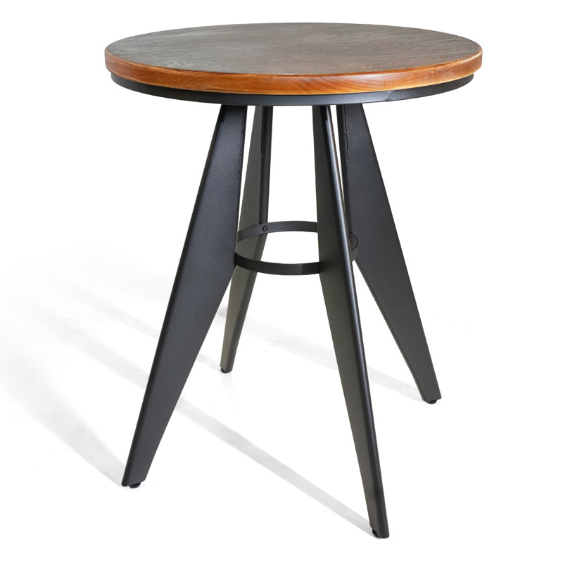 Premium Steel Bistro Table, Dining Table, Indoor Bar Table,Coffee Table, Heavy Duty Round Metal Side Table (23.6Dia)