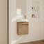 Meuble-lavabo à porte à fermeture en douceur avec lavabo