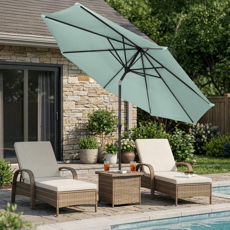 Parasol d'extérieur 10 pi Pure Garden, Vieux vert