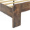 Structure de lit double, structure de lit plateforme en bois avec tête de lit à DEL avec rangement et 2 ports USB, silencieux, aucun sommier nécessaire et outil d'assemblage facile, grand rangement sous le lit, brun foncé