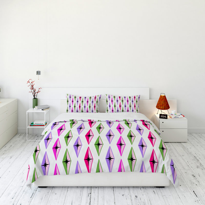 Modern & Contemporary Polyester Duvet Cover, Queen Duvet Cover + 2 Queen Shams