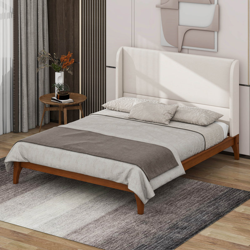 Grand lit tapissier, cadre de lit en bambou