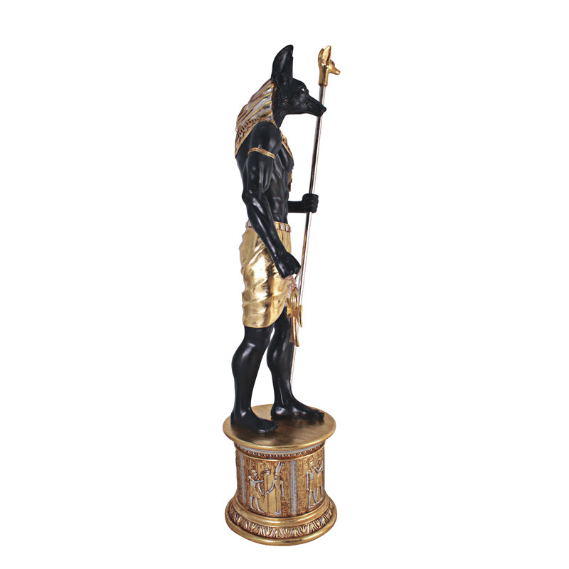 Egyptian Grand Ruler Anubis Statue with Pedestal