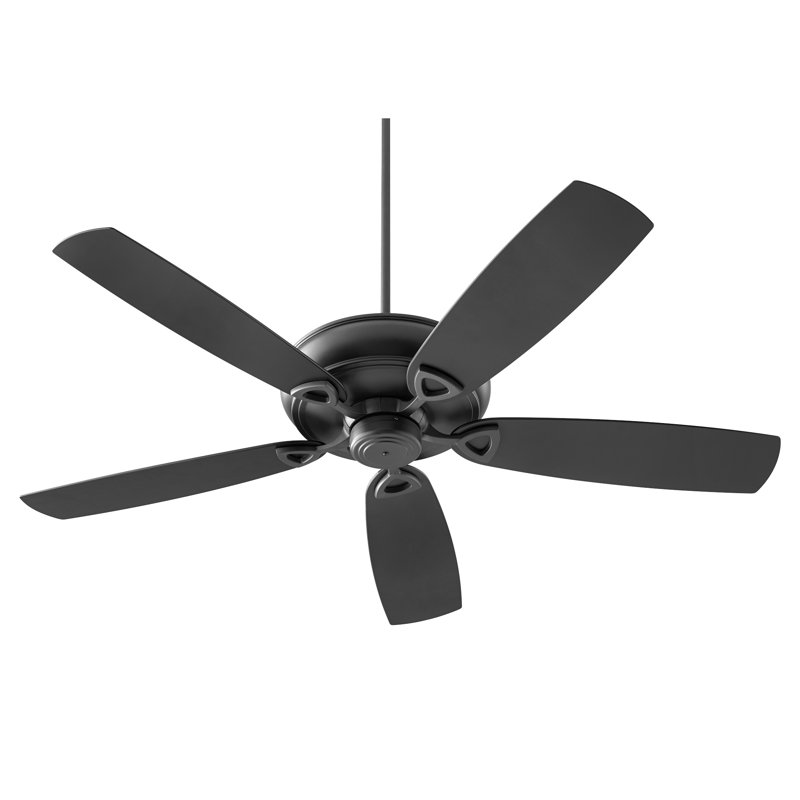 Ventilateur de plafond 5 pales 62 "avec télécommande Rinker, Noir