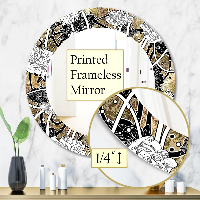 Miroir mural, H 31,5 po x l po
