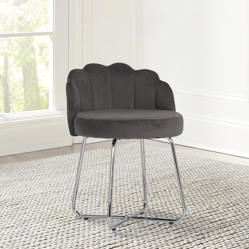 Tabouret de coiffeuse Laborde, Gris foncé