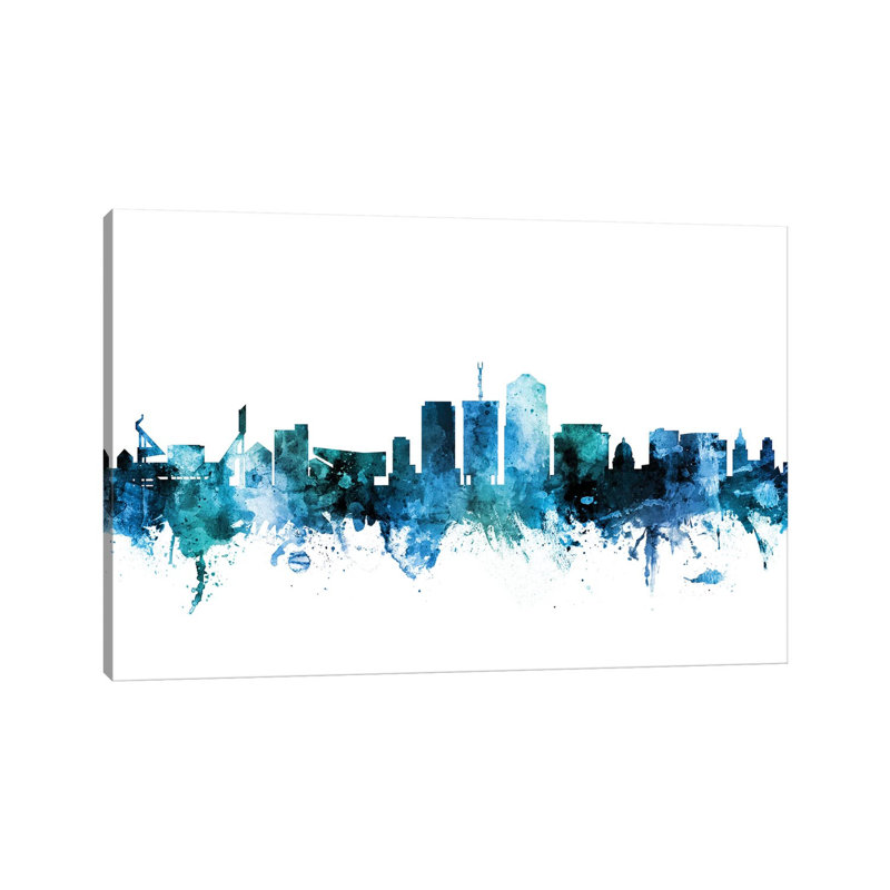 Tucson, Arizona Skyline by Michael Tompsett - 1 Piece Wrapped Canvas Wall Art, 20.32 cm H x 30.48 cm W