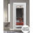 Lucia Mirrored Glass Wood Standard White Door Slab-75686647