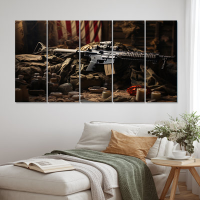 Patriotic Visions - Army Canvas Print - 5 Equal Panels