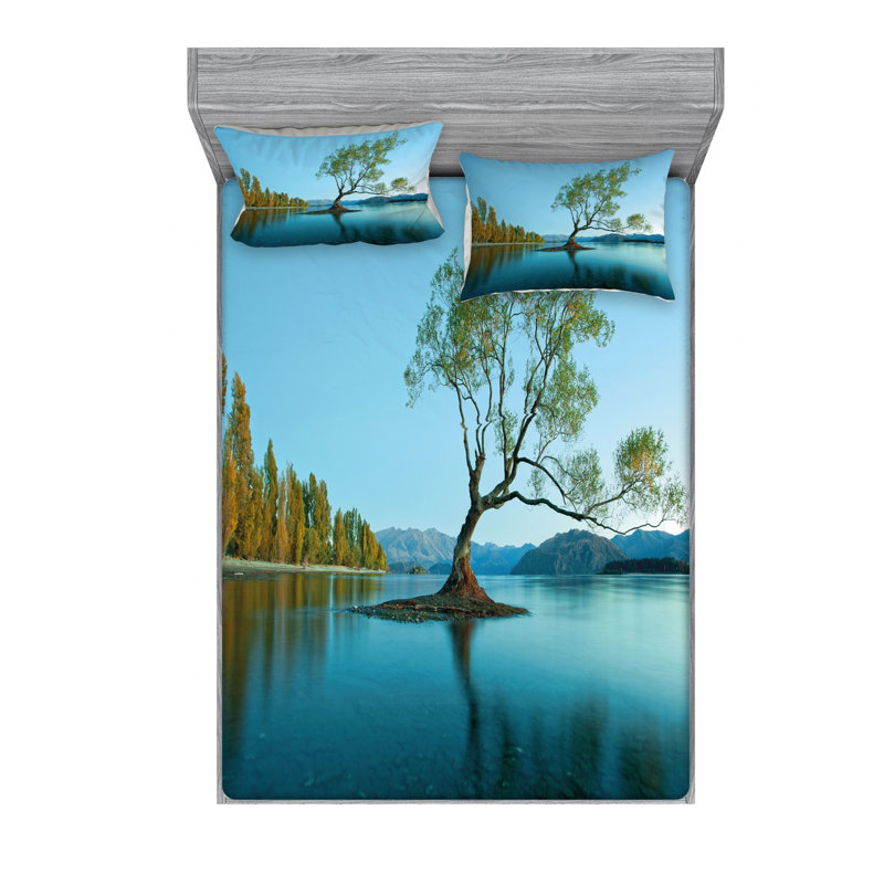 Microfiber Sheet Set, Queen Sheet Set with Fitted Sheet