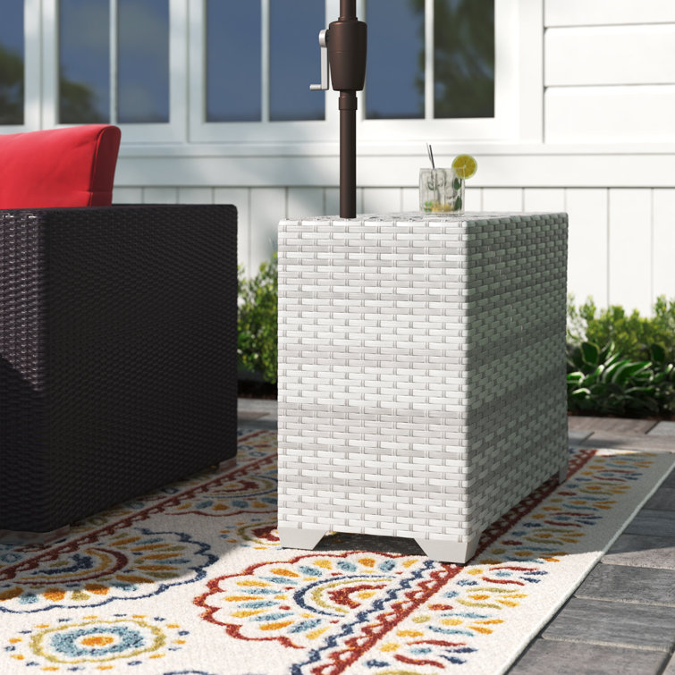 Bannister Rattan Side Table