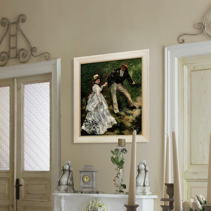 «La Promenade» par Pierre-Auguste Renoir, reproduction d'art sur toile encadrée, H 28,5 po x l 24,5 po x P 2 po