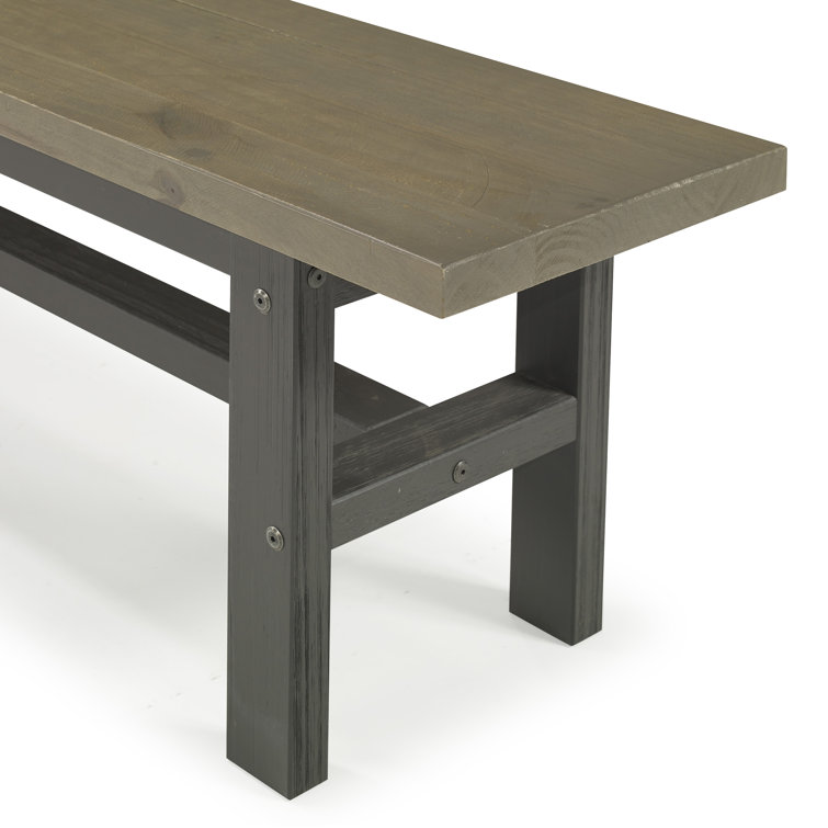 6 - Person Pine Solid Wood Solid Wood Top Trestle Dining Set