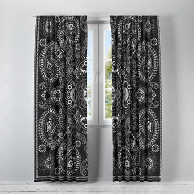 Paire de rideaux semi-transparents Paisley