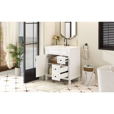 Meuble-lavabo 30 po avec lavabo en céramique