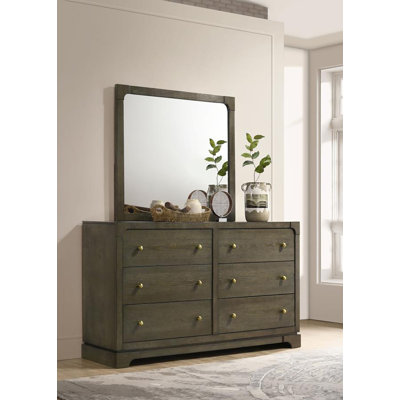 Commode 6 tiroirs avec miroir Myree