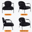 Fauteuil d'appoint rembourré en velours côtelé d'inspiration Bauhaus l 27,6 po Aldarondo-2073950410