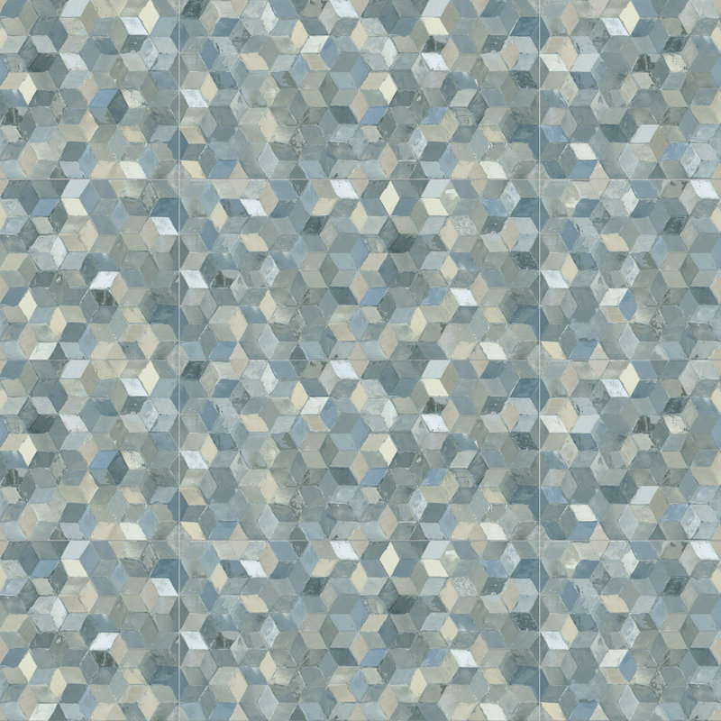 Pictura Faber 23-1/2 In. X 47 In. Porcelain Floor And Wall Tile, Blue/Green