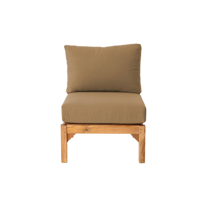 Fauteuil club d'extérieur en teck Huntington, Cacao