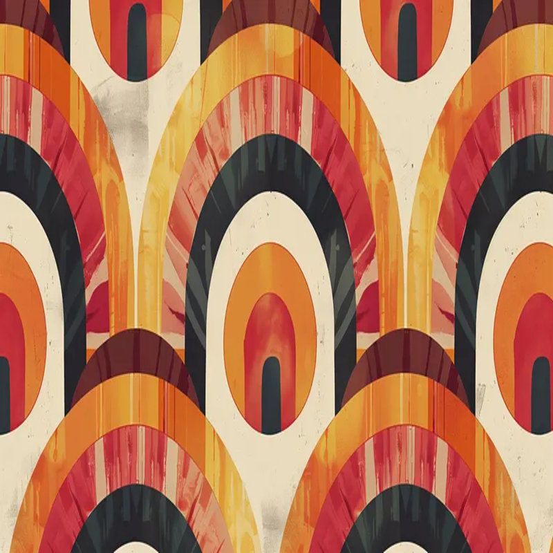 Retro Sunrise Arch, 236" L x 117.96" W