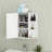 Wall Mounted Cabinet For Bathroom - 6 Open Shelves, 3 Adjustable, Simple And Stylish White With Mirror Painted Finish