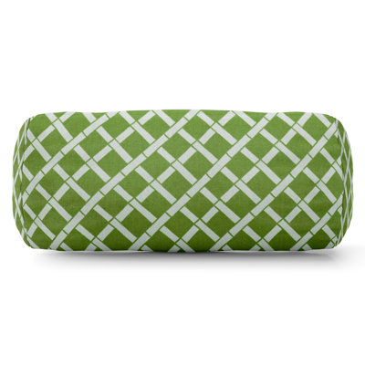 Bamboo Pattern Round Outdoor Bolster Pillow Cover & Insert