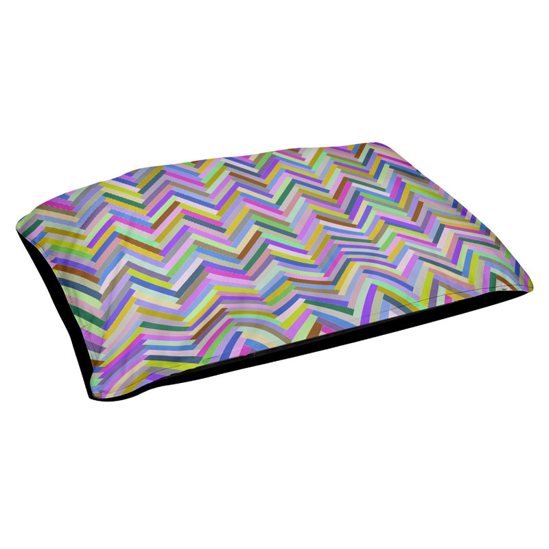 Coussin décoratif à chevrons, Petit (L 18 po x l 28 po), Mauve, Utilisation intérieure / extérieure