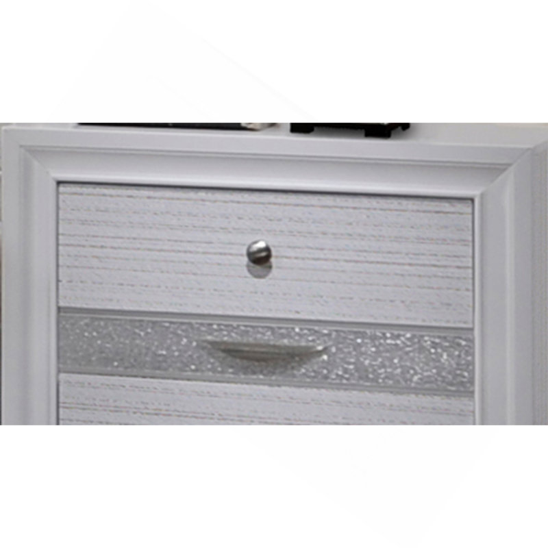 Table de chevet 2 tiroirs Matrix Traditional, Blanc