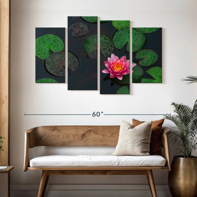 Lotus In The Rain, H 32 po x l 52 po