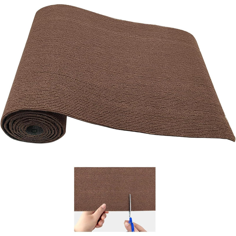 Trimmable Cat Scratching Post Carpet Covered 78.7”X15.8” Self-Adhesive Cat Tree Shelves Replacement Parts Mat Cat Scratcher For Cat Tree Shelves Steps Couch Furniture DIY Protector
