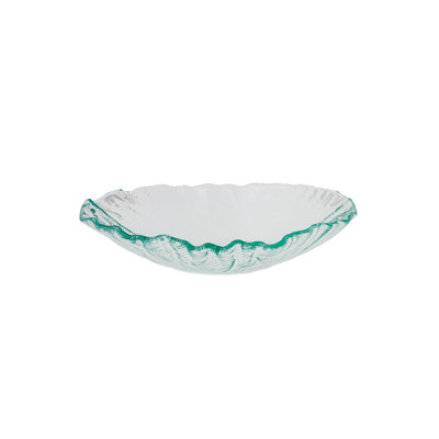 Glass Dinnerware 17.75" x 10" x h:3" 64 oz. Oval Clear Glass Deep Plate