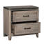 Table de chevet transitionnelle bicolore 1pc avec tiroirs à roulement à billes et table de chevet