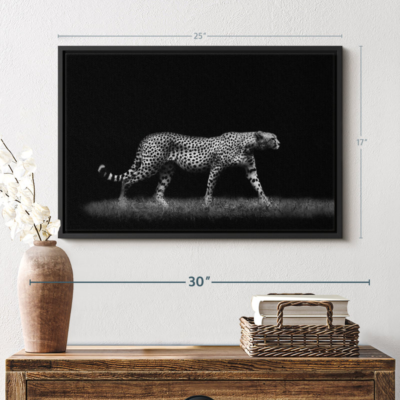 Animal "Impression sur toile monochrome", H 17 po x l 25 po