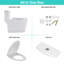 Toilette moderne en céramique une pièce à double chasse 1,1 / 1,6 GPF avec siphonique allongé blanc brillant