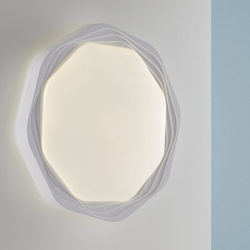 Candence Acrylic LED Flush Mount, 42Cm x 42Cm x 6Cm