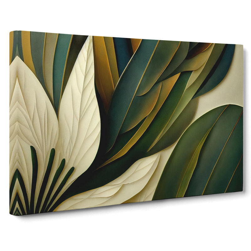 Deco Plant Leaf - Wrapped Canvas