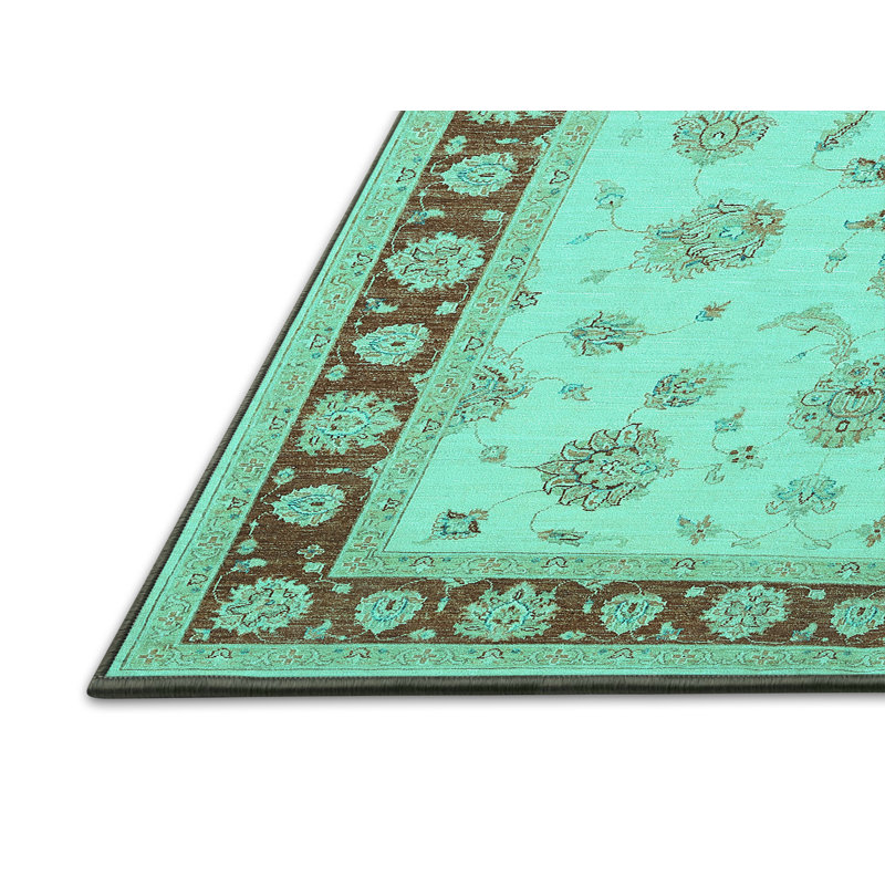 Tapis oriental bleu Adeebah, Rectangle 2 pi x 4 pi