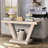 Vintage Distressed Wood Entryway Bench with Two - Tier Storage Cabinet, Rustic Design for Multiple Spaces and Practical Home Organization-463621176