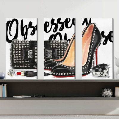 «Obsessed by Jodi», ensemble de 3 reproductions d'art sur toile tendue