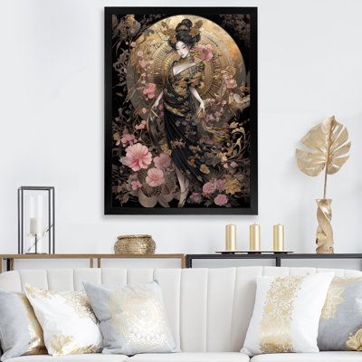 Élégante femme japonaise III - art mural femme au Japon