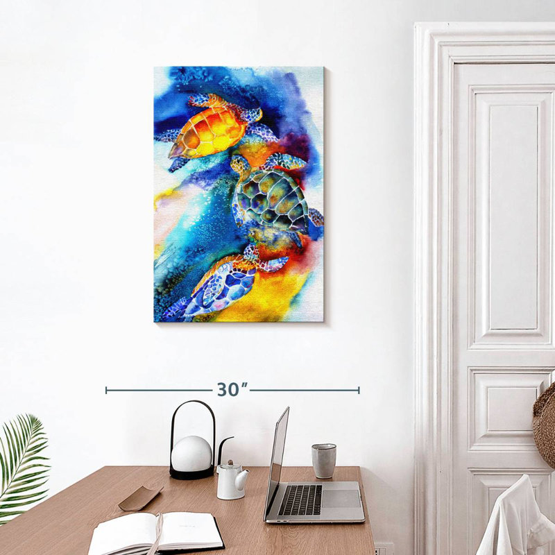 Brampt Paradise Turtles, 30" H x 20" W