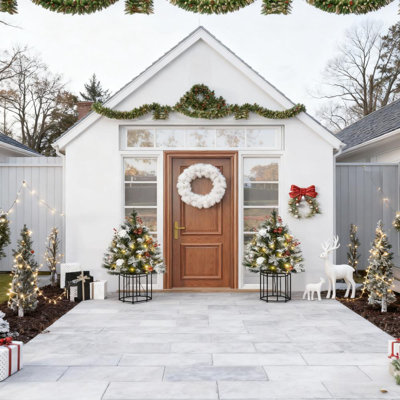 Arbre de Noël artificiel vert 2,5 pi avec 24 lumières DEL blanc chaud, 70 branches, 8 modes d'éclairage