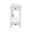 Table d'appoint blanche avec rangement - 2 tiroirs et 1 compartiment ouvert