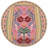 Pink Themed Multicolored Motif Flower And Bird Patterned Vintage Decorative Carpet-611064912