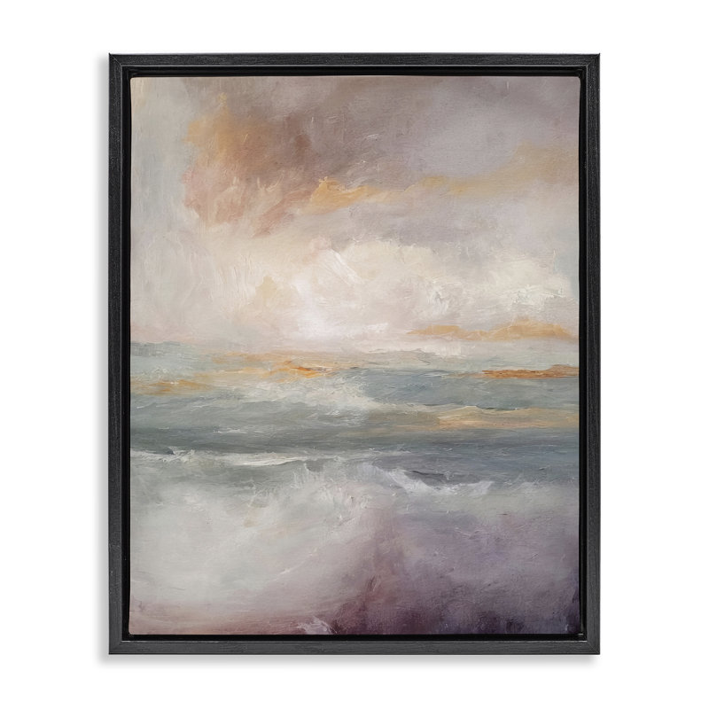 Cadre flottant On Mystic Seas, par 1x, Cadre flottant noir de jais, H 21 po x l 17 po