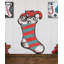 Décoration murale suspendue porte en bois figurine suspendue noel